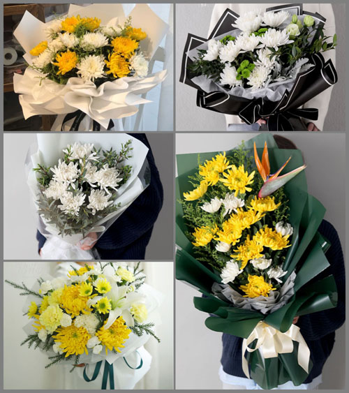 山东青岛平度市同和街道大赵戈庄村白事花束代送